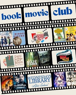 Picture of book movie club graphic