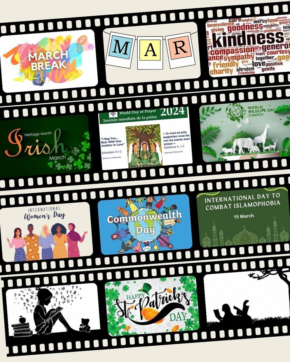 March collage of images