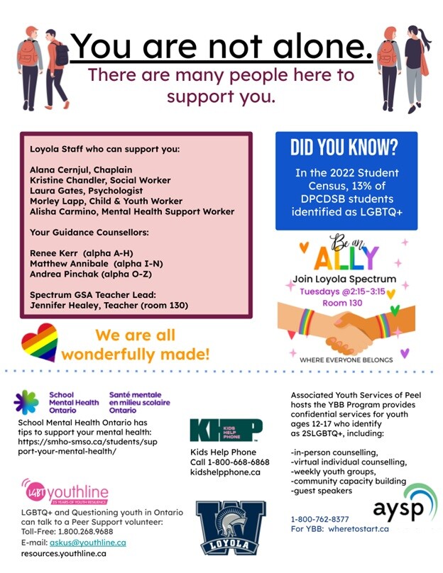 You are not alone graphic