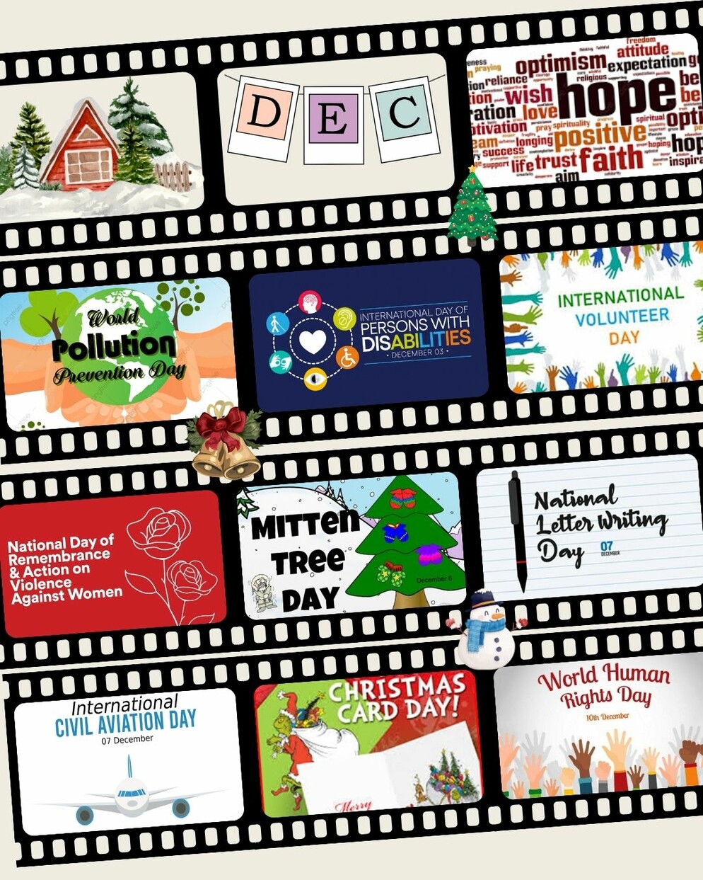 December collage of images