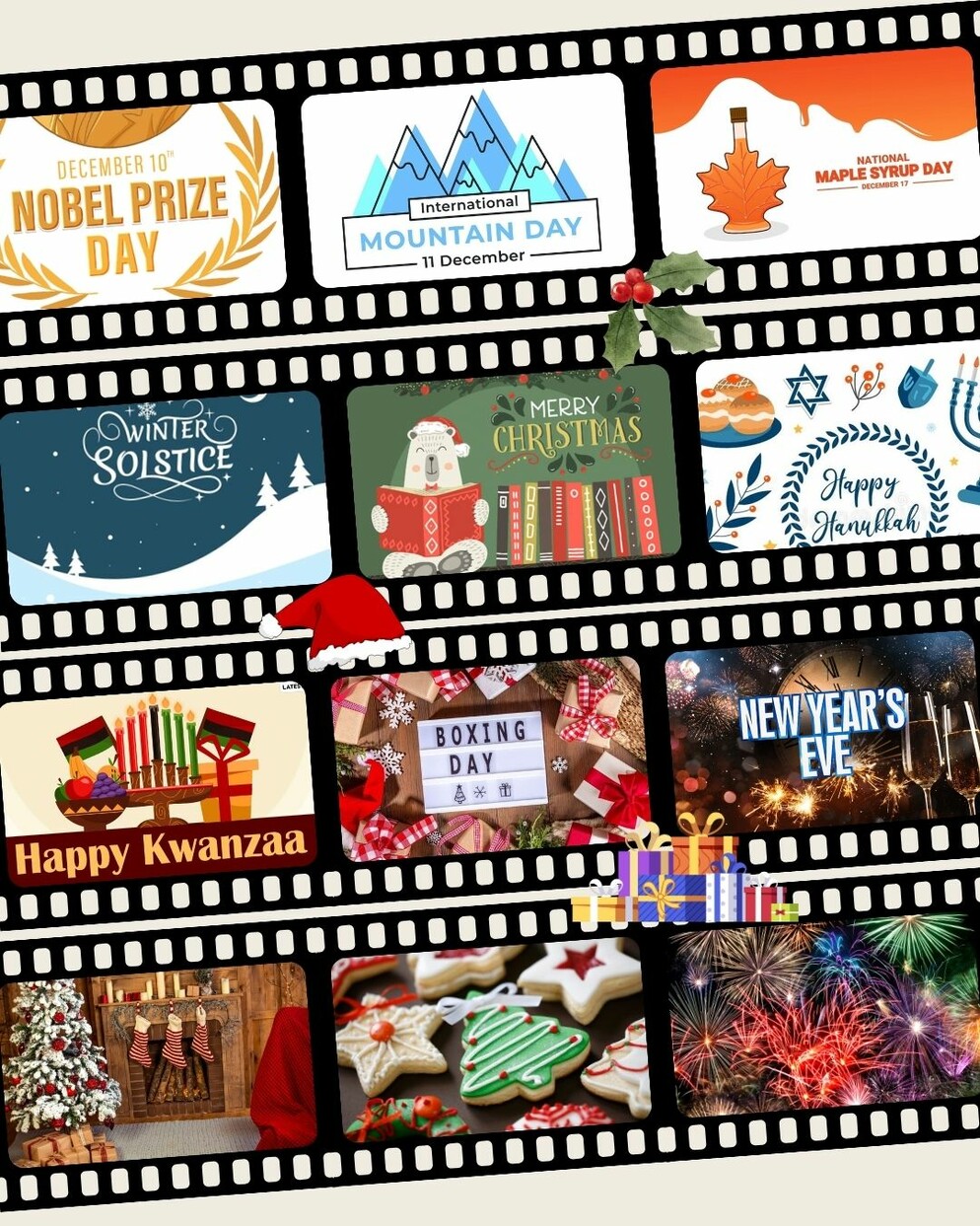 December collage of images
