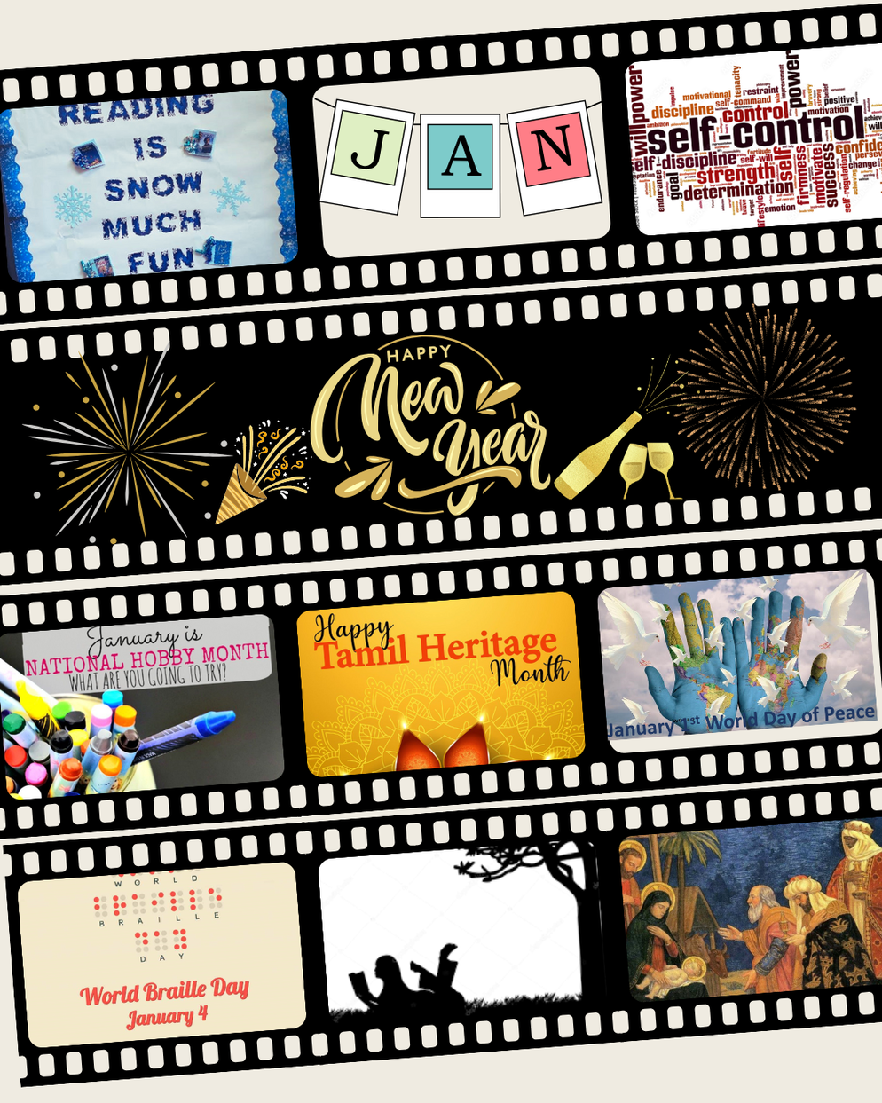 January collage of images