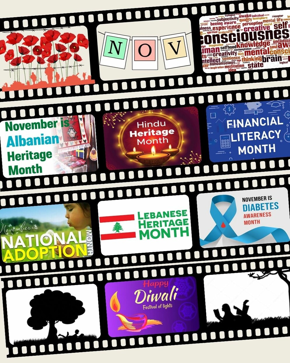 November collage of images