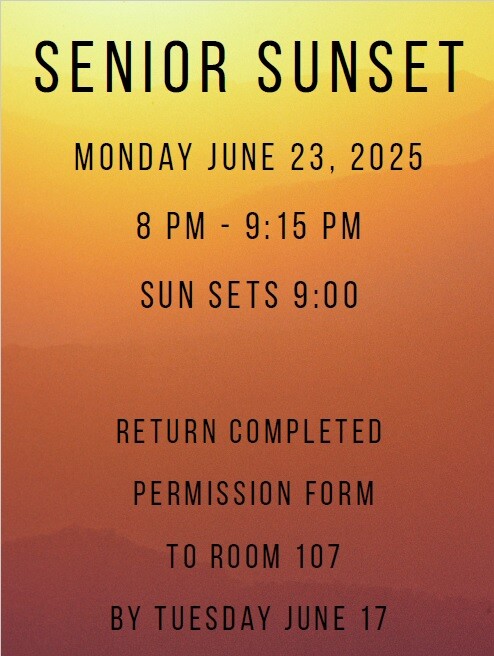 Senior Sunset poster